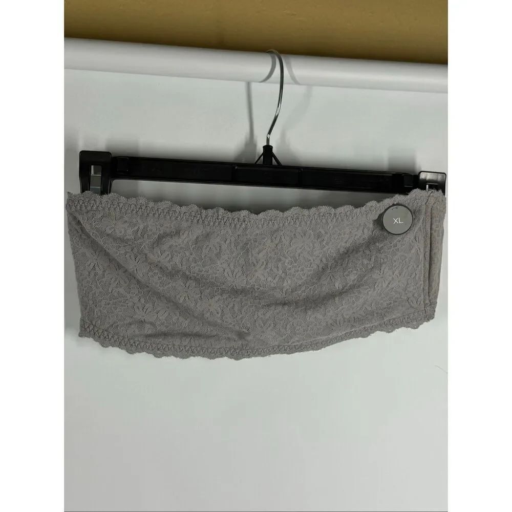 Gap Body bandeau gray lace bra size XL NWT